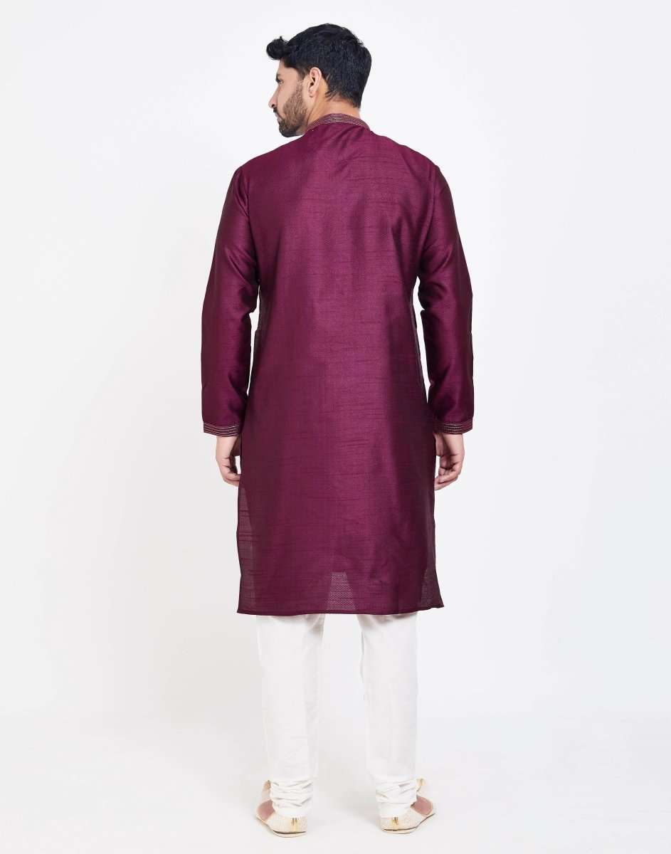 Astonishing Self Brocade Kurtha Pajama Set