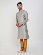 Self Highlighted Brocade Design Kurtha Pajama Set