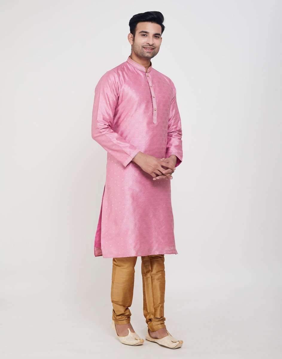 Self Highlighted Brocade Design Kurtha Pajama Set