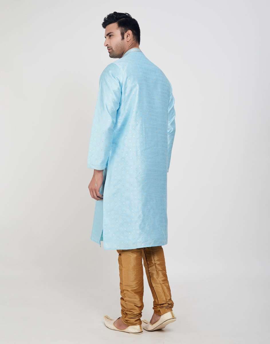 Self Highlighted Brocade Design Kurtha Pajama Set