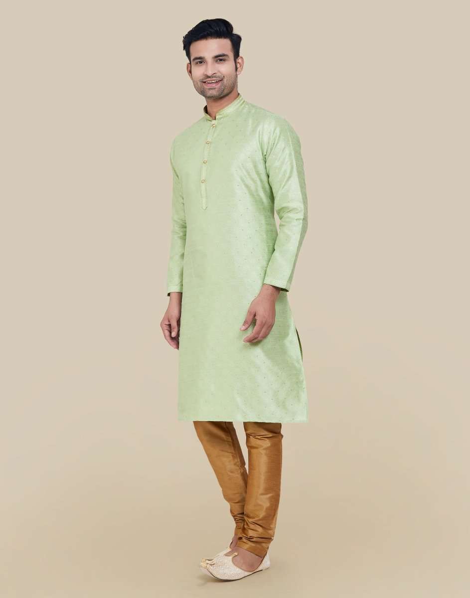 Self Highlighted Brocade Design Kurtha Pajama Set