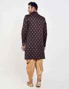 Jacquard Printed Booties Design Indo Western Sherwani