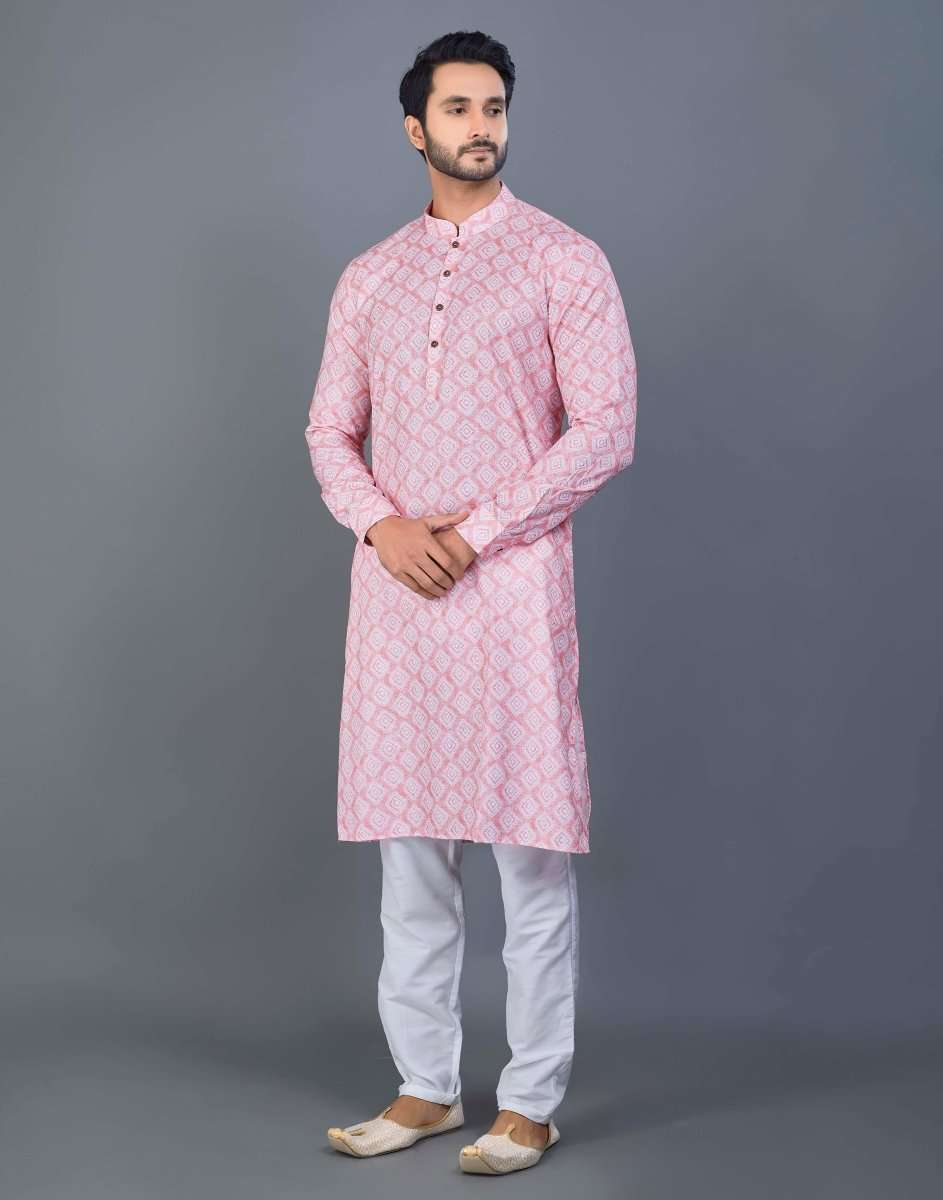 Cotton Printed Kurtas For Men