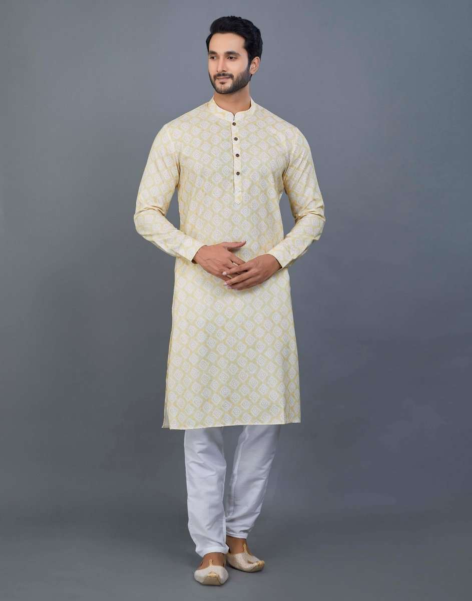 Cotton Printed Kurtas For Men