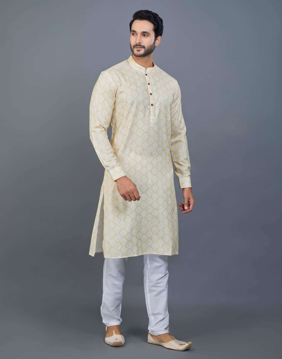 Cotton Printed Kurtas For Men