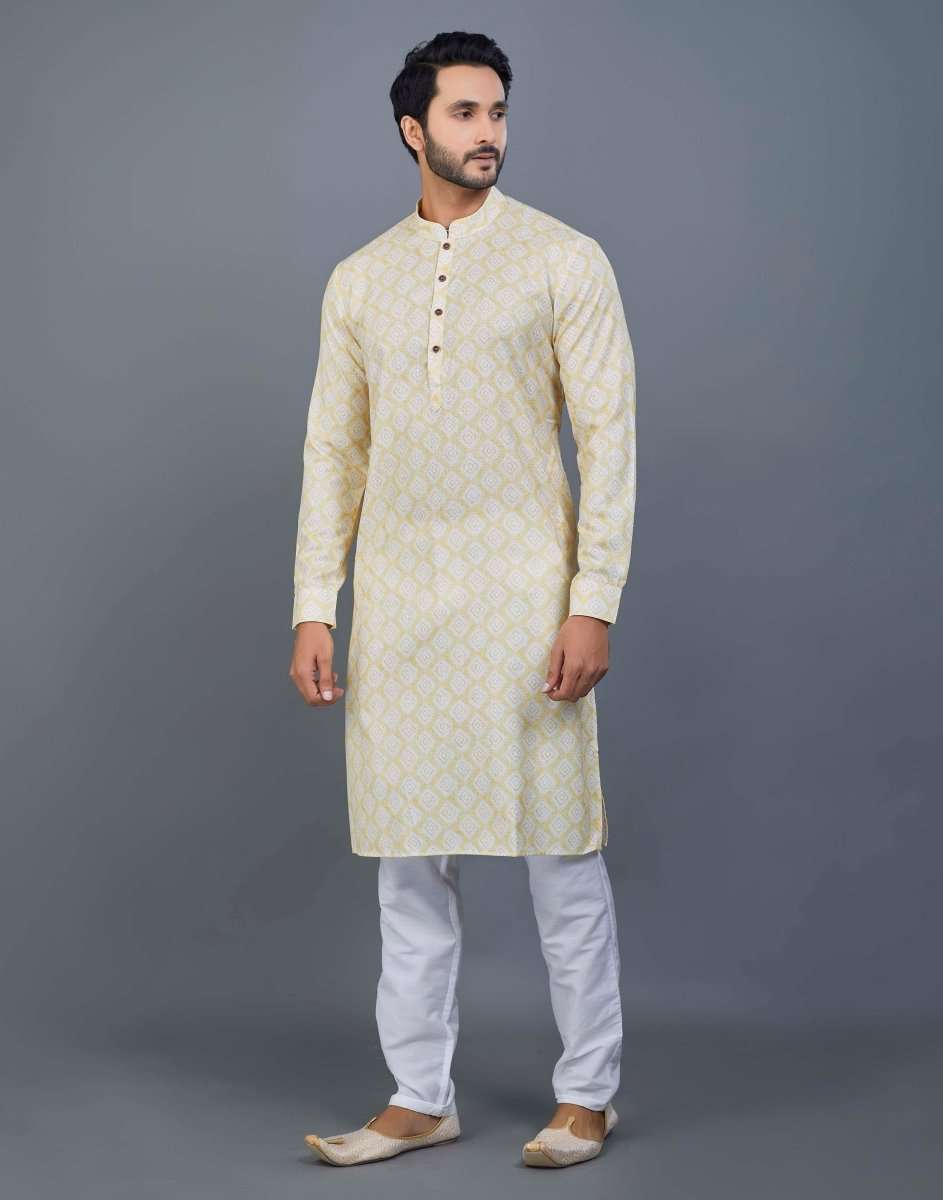 Cotton Printed Kurtas For Men