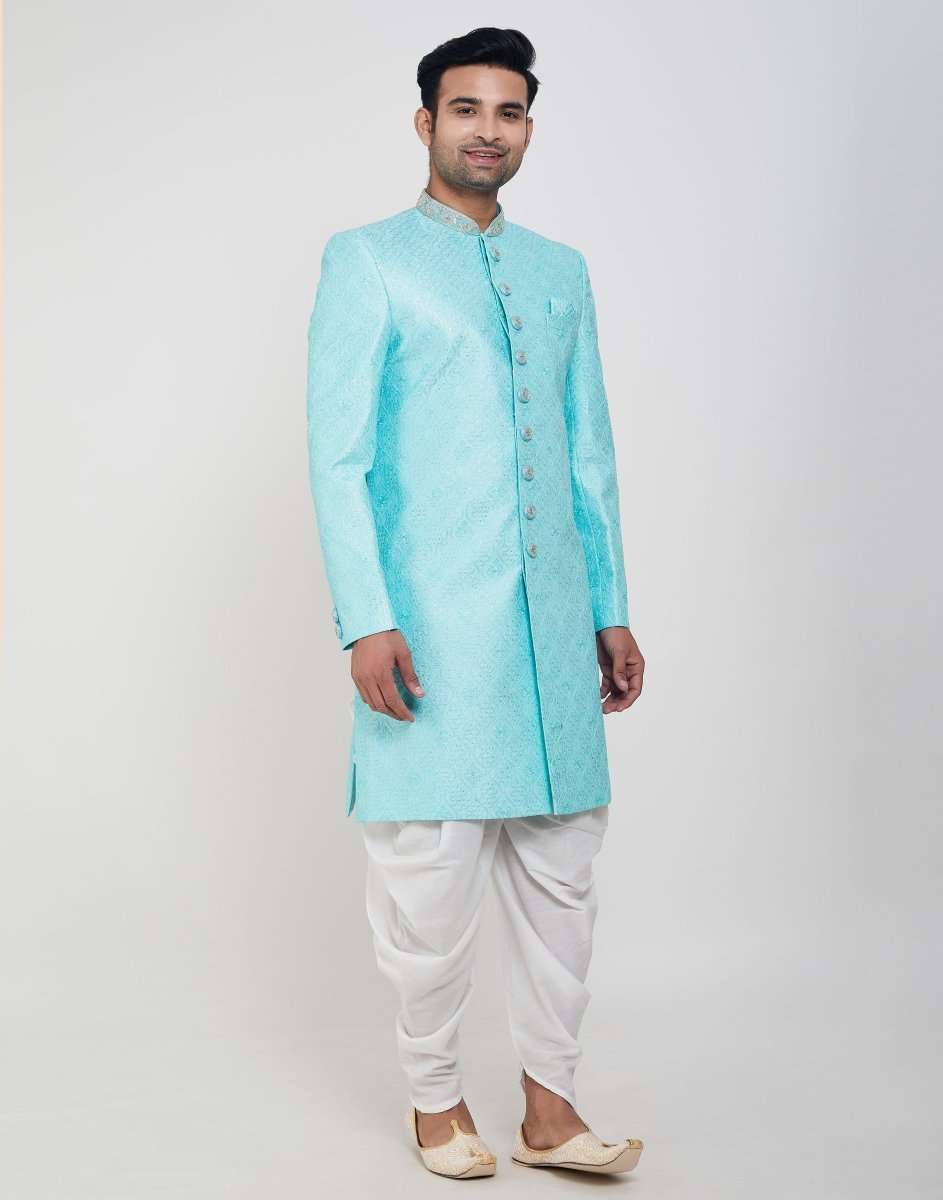 Thread And Sequence Work Indo Western Sherwani Set