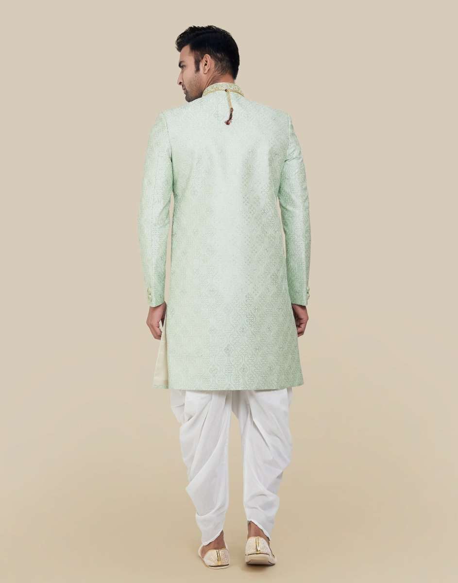 Thread And Sequence Work Indo Western Sherwani Set