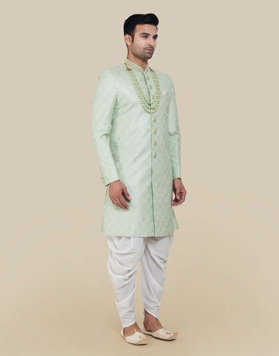 Thread And Sequence Work Indo Western Sherwani Set