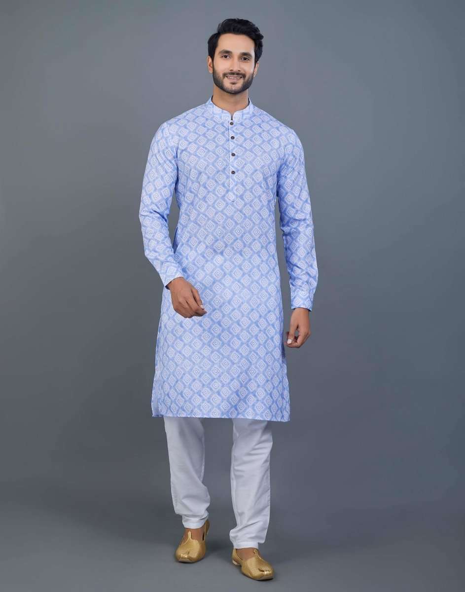 Cotton Printed Kurtas For Men
