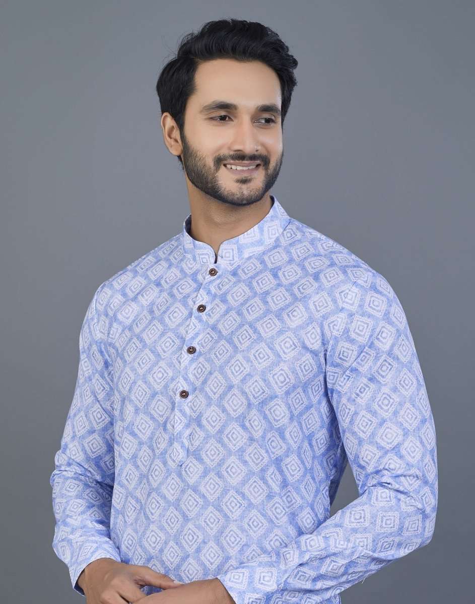 Cotton Printed Kurtas For Men