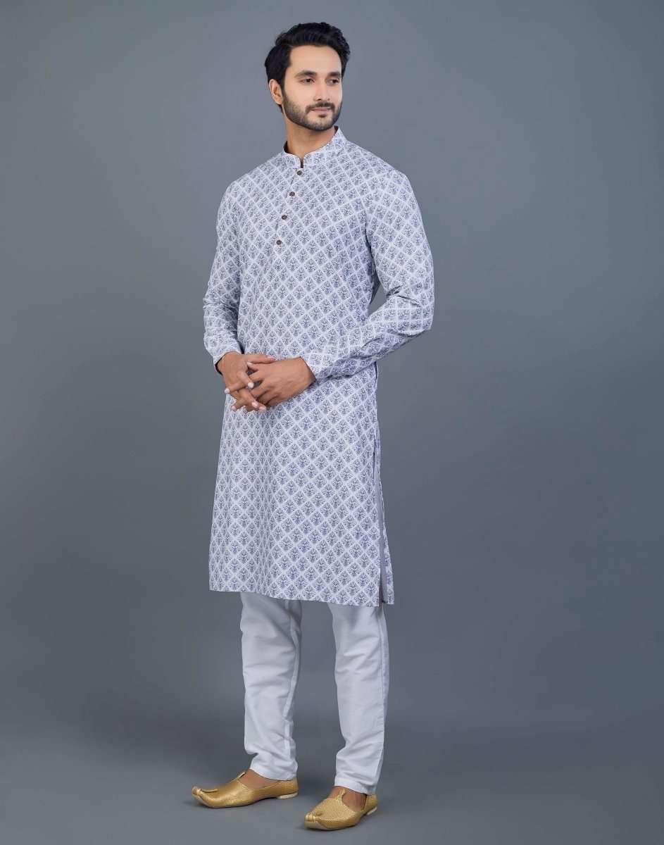 Elegant Blue With Stylish Pattern Kurta