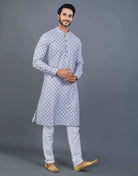 Elegant Blue With Stylish Pattern Kurta