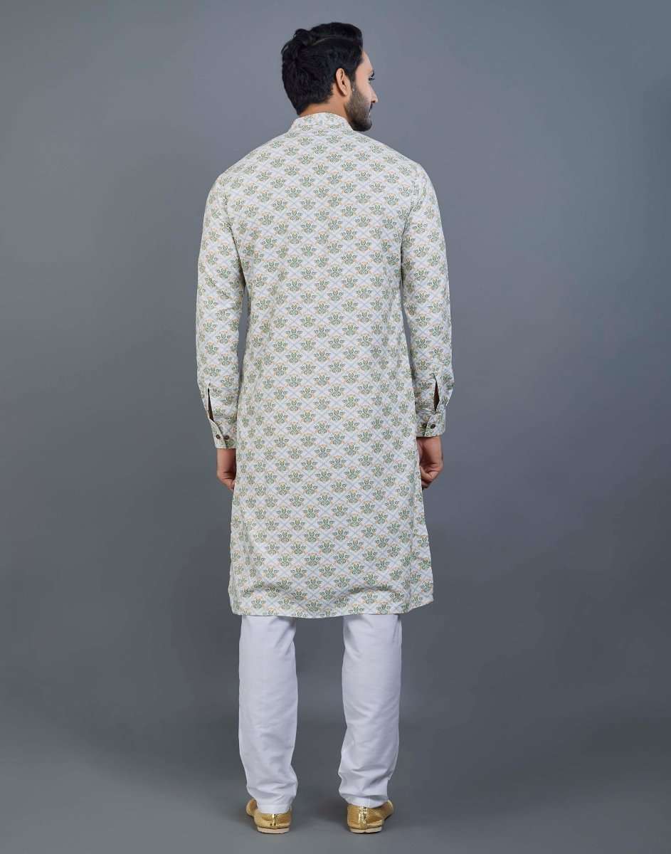 Self All Over Design Printed  Kurta