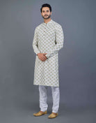 Self All Over Design Printed  Kurta