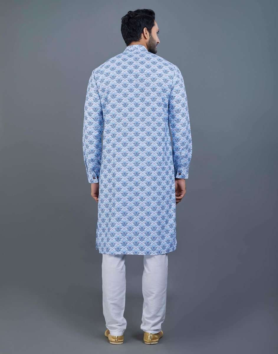 Self All Over Design Printed  Kurta