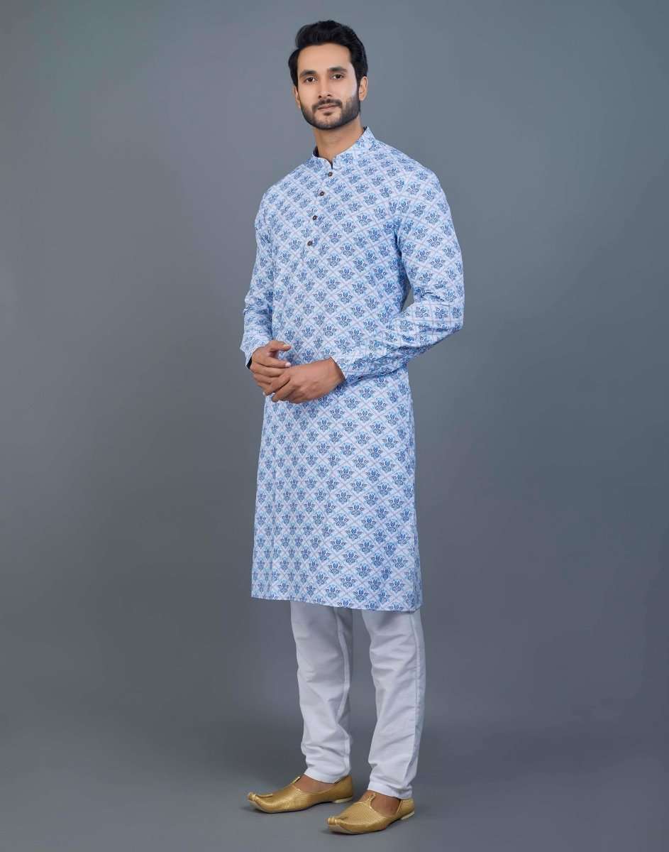 Self All Over Design Printed  Kurta