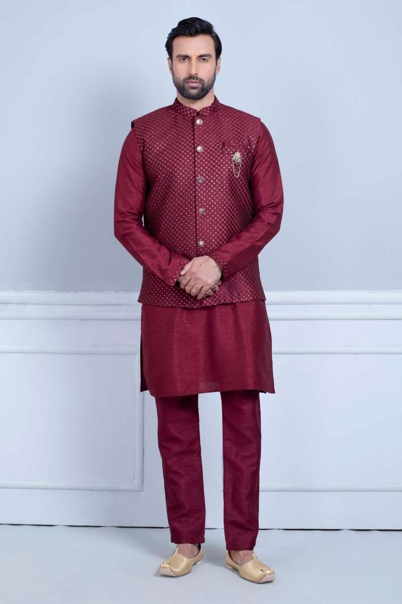 Rawsilk Stylish Sequence Kurta Jacket