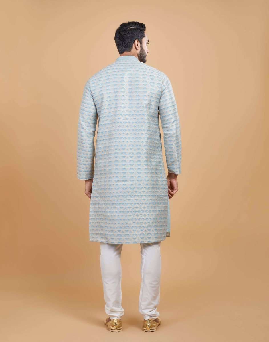 Silk Printed Kurta Pajama Set