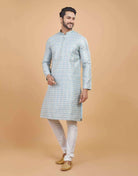 Silk Printed Kurta Pajama Set