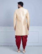 Gold Comfortable & Luxurious Detailing Traditional Sherwani