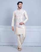 Brocade With Gold Zari Work Kurta Jacket