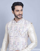 Brocade With Gold Zari Work Kurta Jacket