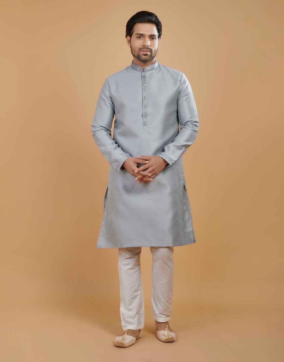 All Over Thread Motives Style Kurta Pajama