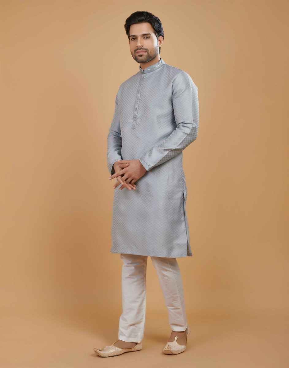 All Over Thread Motives Style Kurta Pajama