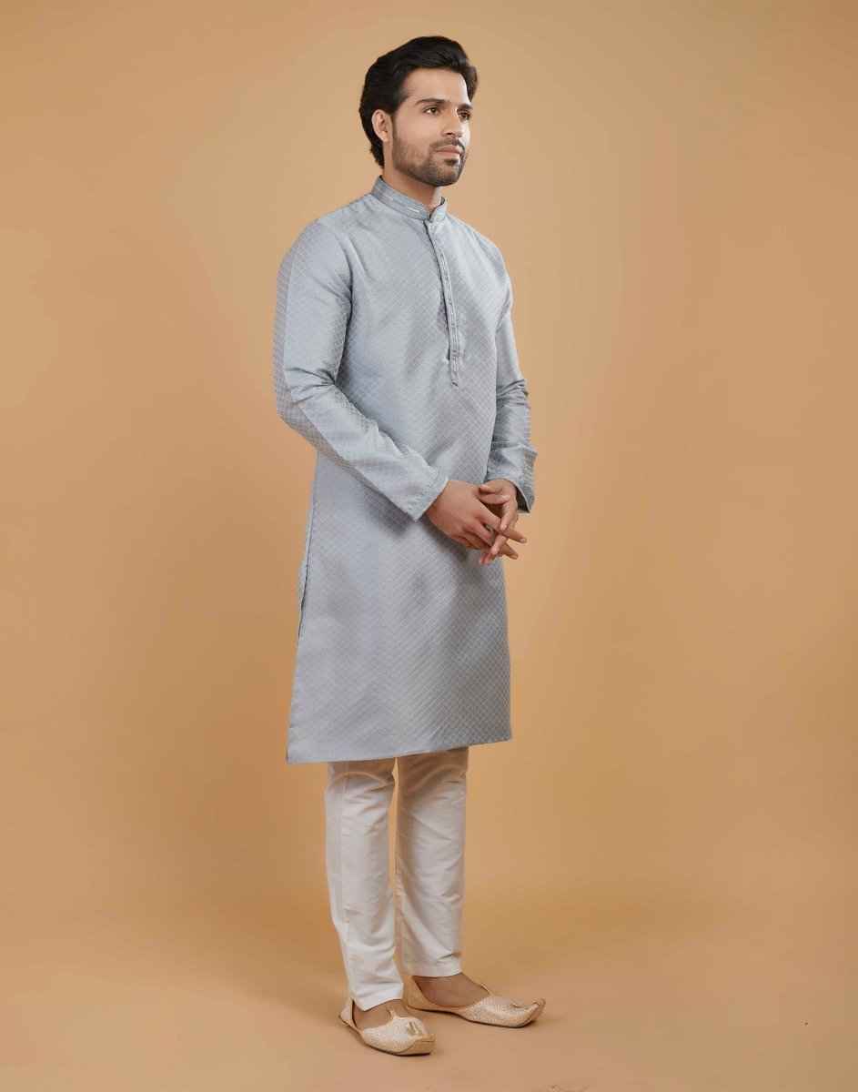 All Over Thread Motives Style Kurta Pajama