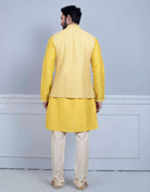 Self Brocade Design With Soft Silk Kurta Jacket