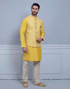 Self Brocade Design With Soft Silk Kurta Jacket