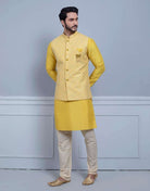 Self Brocade Design With Soft Silk Kurta Jacket