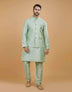 Rawsilk Thread Embroidery Kurta Jacket Set