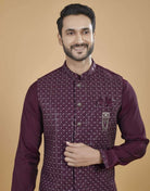 Heavy Sequence Pattern Kurta Jacket Set