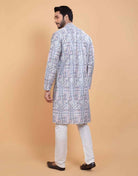 All Over Printed With Silk Zari Work Kurta Set