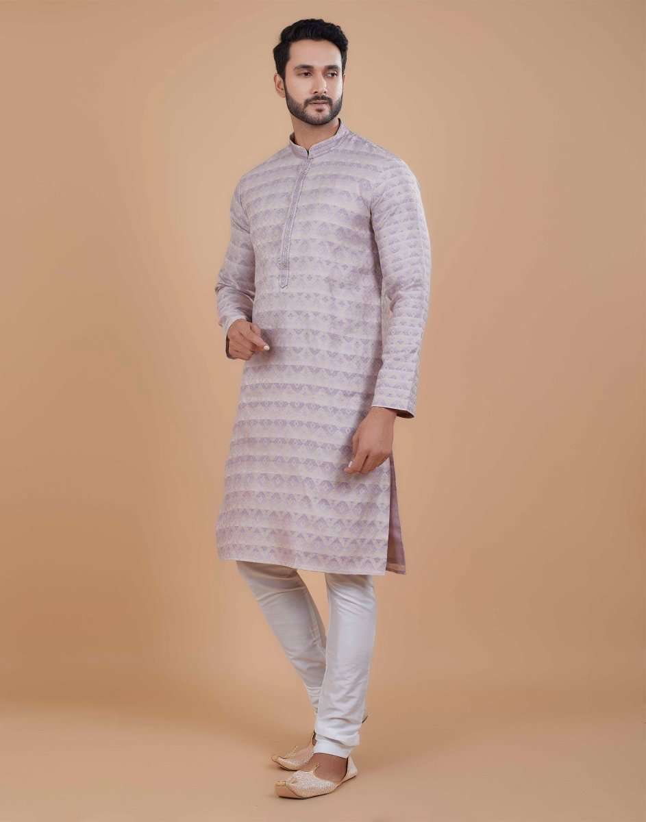 Silk Printed Kurta Pajama Set