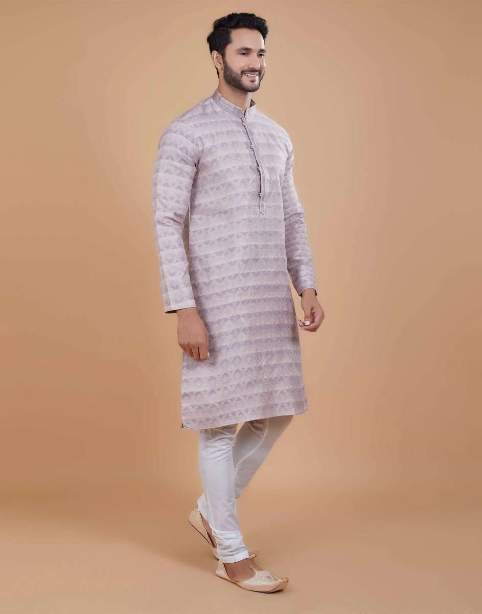 Silk Printed Kurta Pajama Set