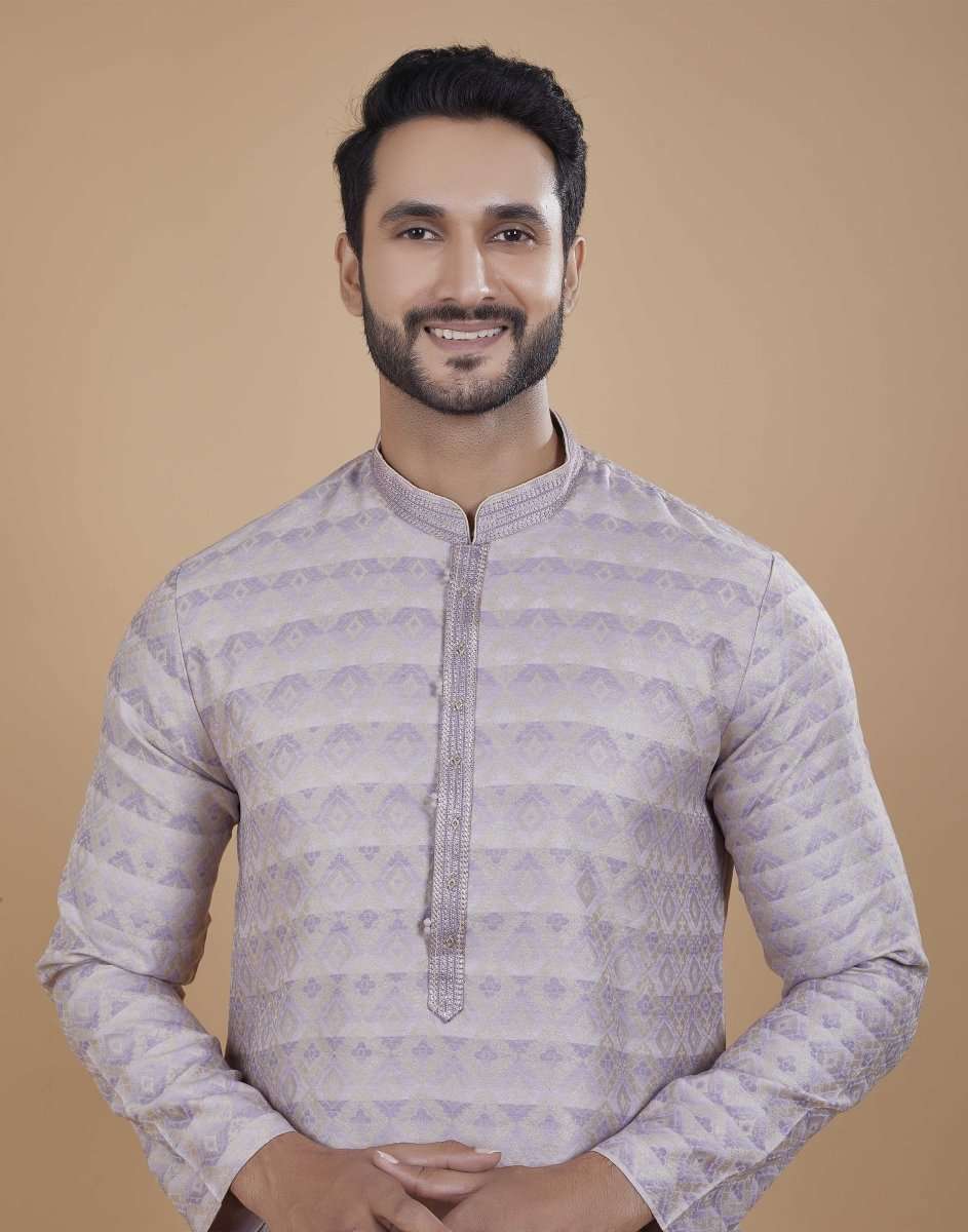 Silk Printed Kurta Pajama Set