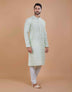 All Over Leaf Embroidery Style Kurta Set
