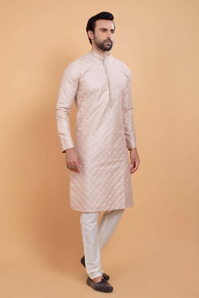 Self Jacquard Sequence Design Kurta Set