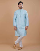 Soft Silk Self Design Pattern Kurta Set