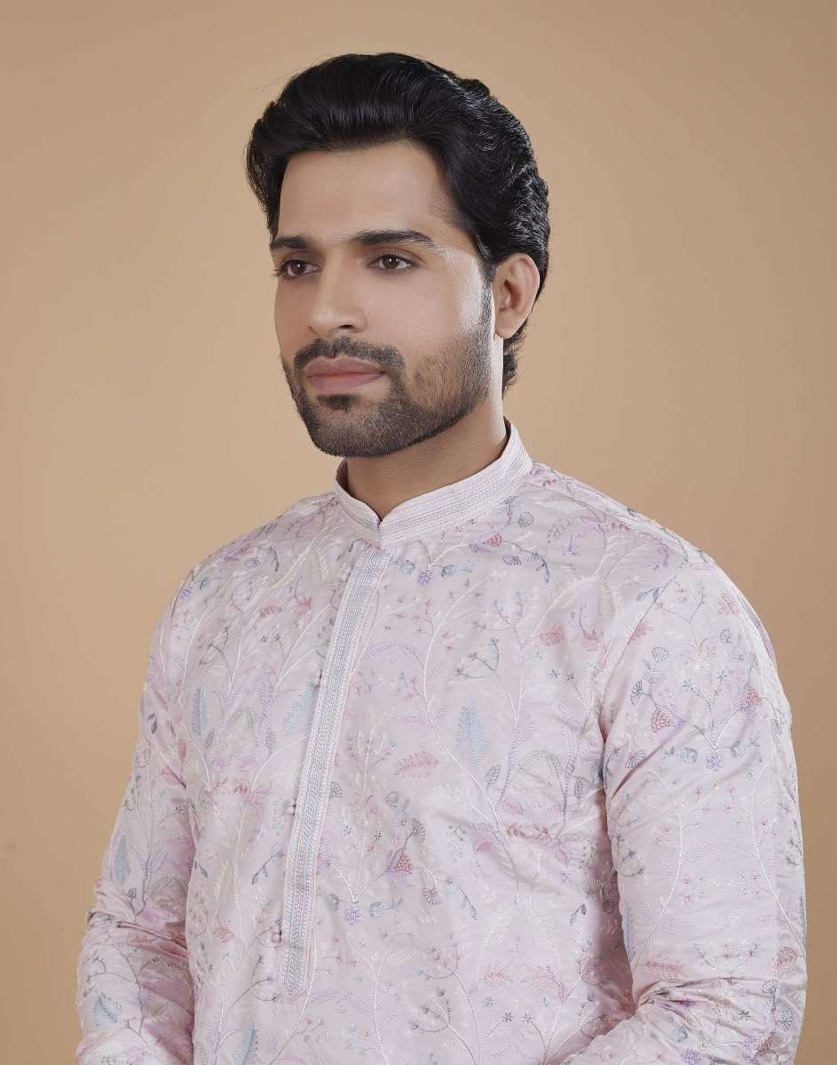 Floral Muti Color Embroidered Kurta Pajama