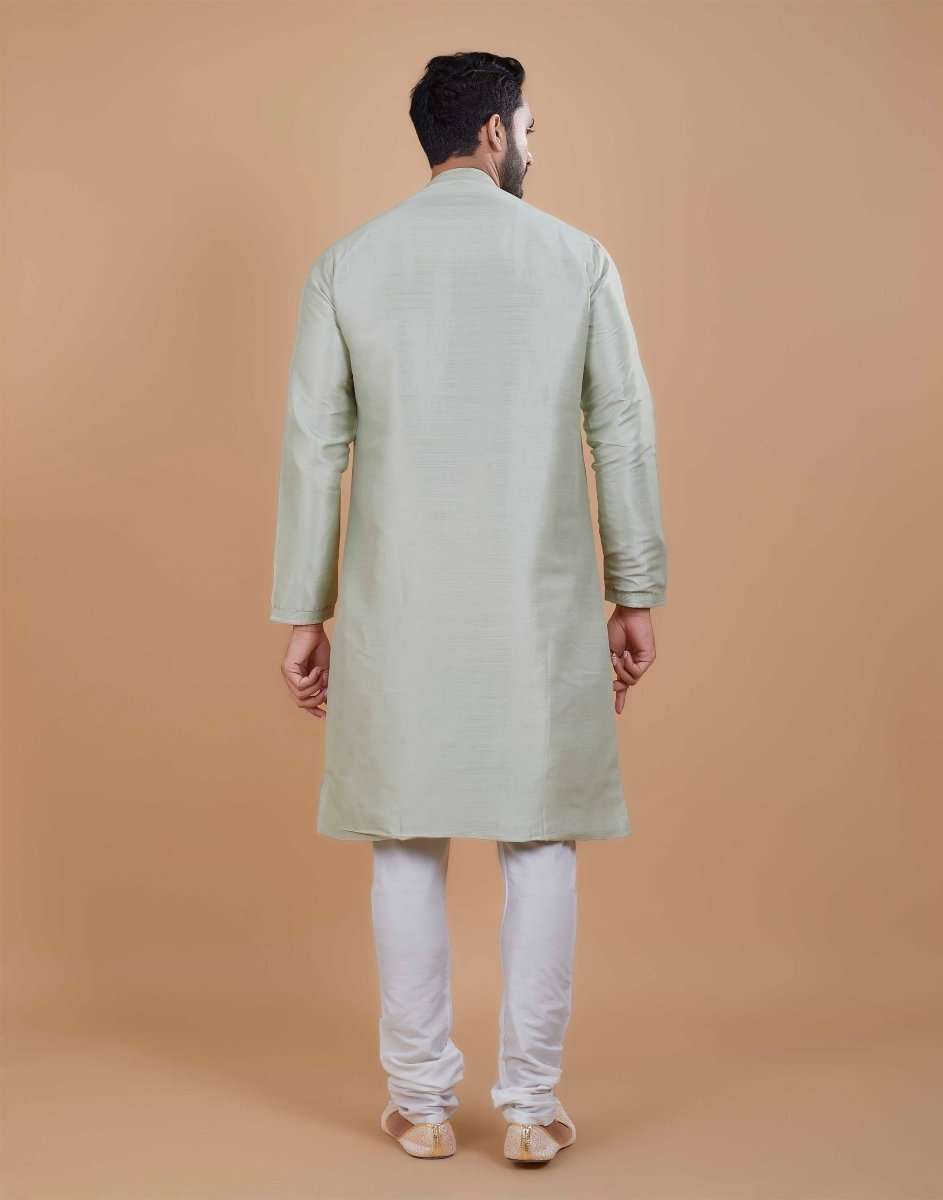 Soft Silk Self Design Pattern Kurta Set