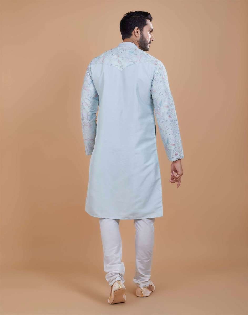 Floral Muti Color Embroidered Kurta Pajama