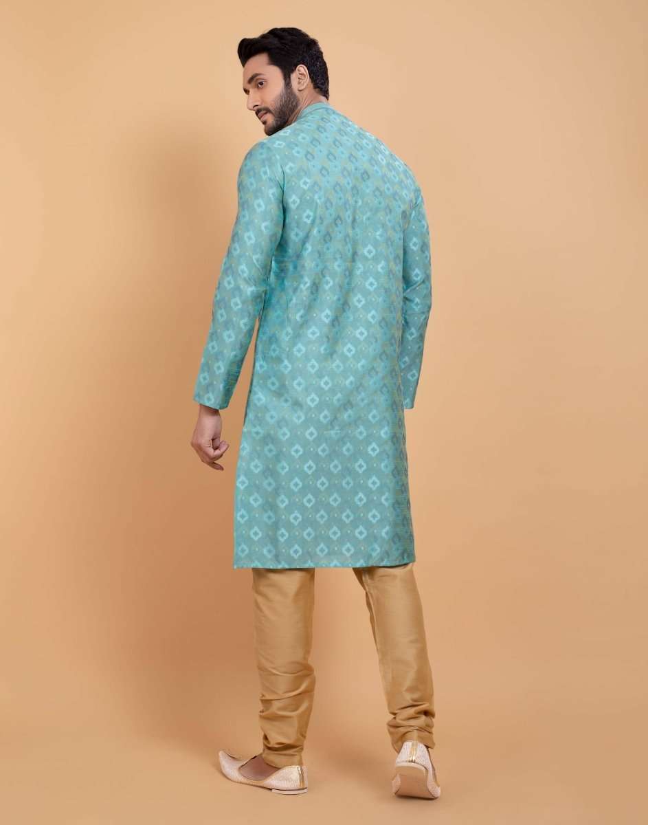 Soft Silk Self Booti Design Kurta Set