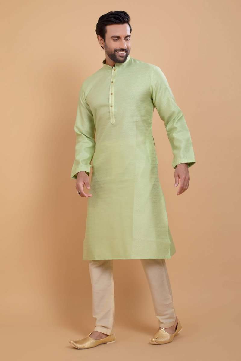 Simple Self Made Festive Design Kurta Set