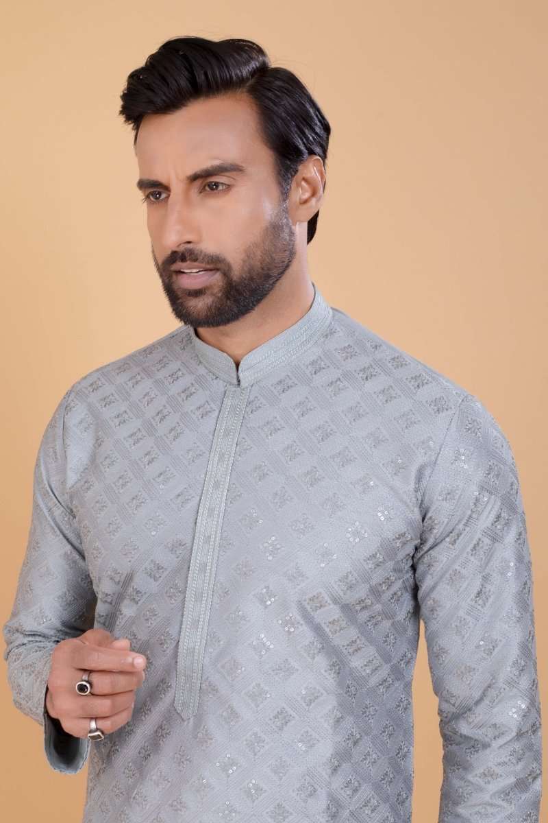 Self Jacquard Sequence Design Kurta Set