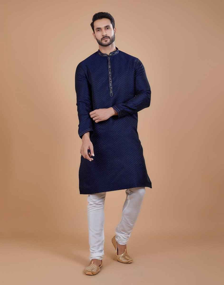 All Over Thread Motives Style Kurta Pajama