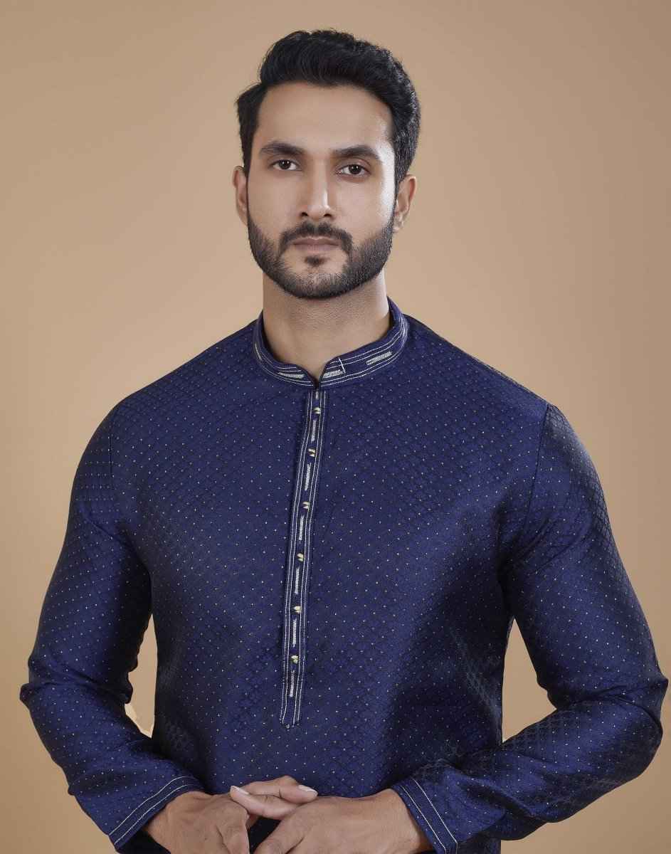 All Over Thread Motives Style Kurta Pajama